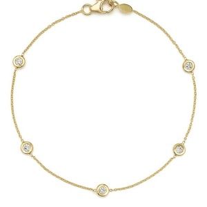 Roberto Coin 18k gold 5 station diamond bracelet